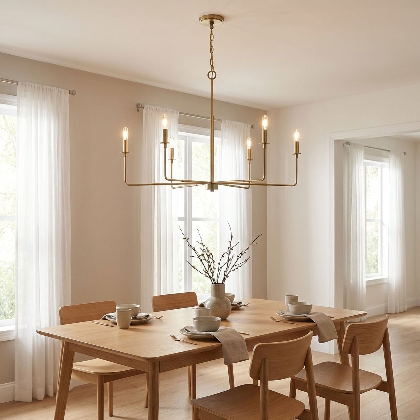 Salerno 6-Light Chandelier in Matte Black