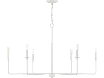 Salerno 6-Light Chandelier Bisque White