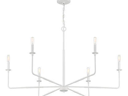 Salerno 6-Light Chandelier Bisque White