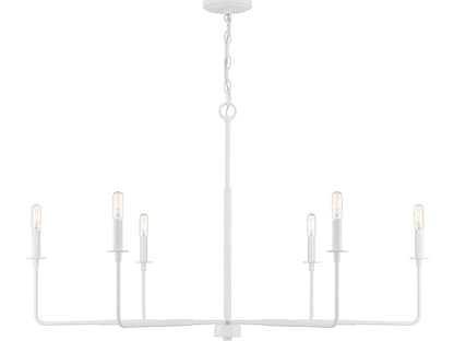 Salerno 6-Light Chandelier Bisque White