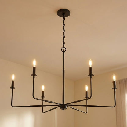 Salerno 6-Light Chandelier in Matte Black