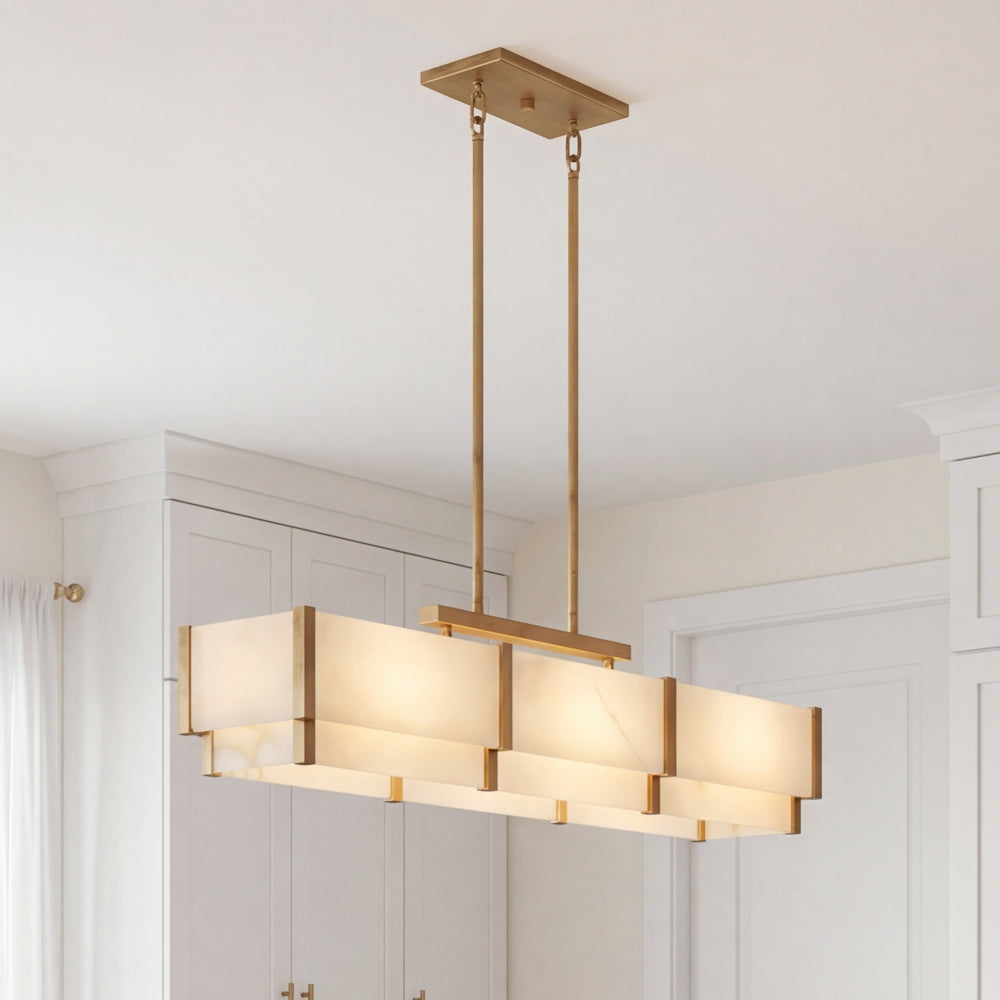 Savoy House Orleans 5-Light Linear Chandelier - Distressed Gold