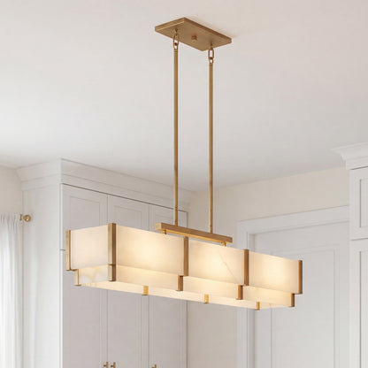 Savoy House Orleans 5-Light Linear Chandelier - Distressed Gold