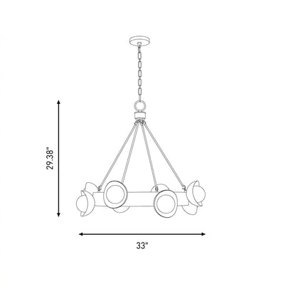 pierson 8 light chandelier in 1 2411 8 128