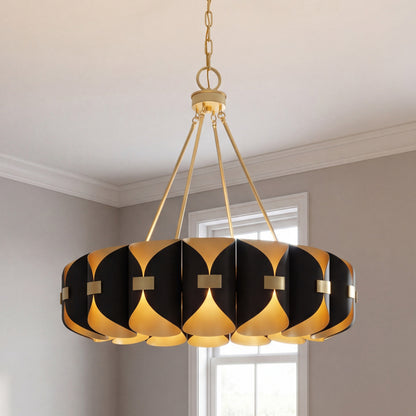 Savoy House Pelham 16-Light Chandelier - Black Cashmere and True Gold