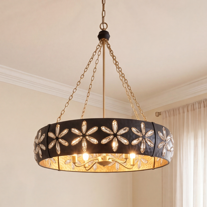 Venice 6-Light Chandelier in Metropolis Black