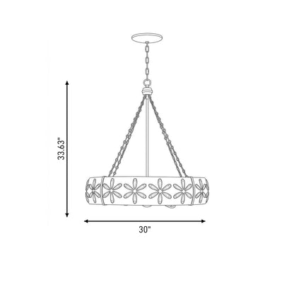 Venice 6-Light Chandelier in Metropolis Black
