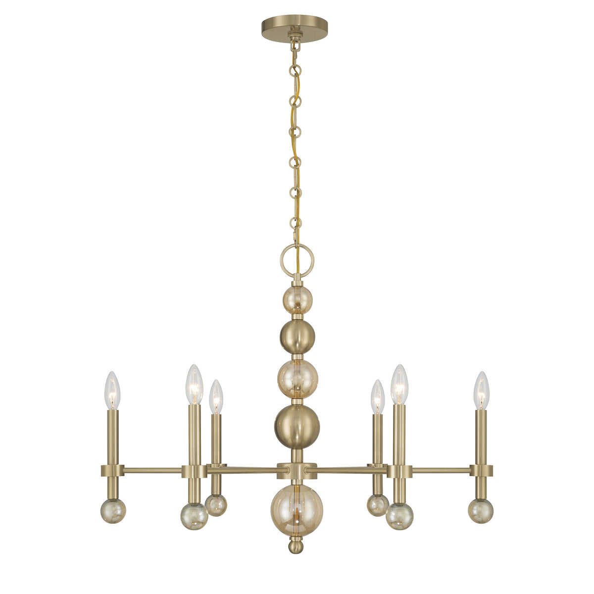 Savoy House Crescent 6-Light Chandelier, 30"W