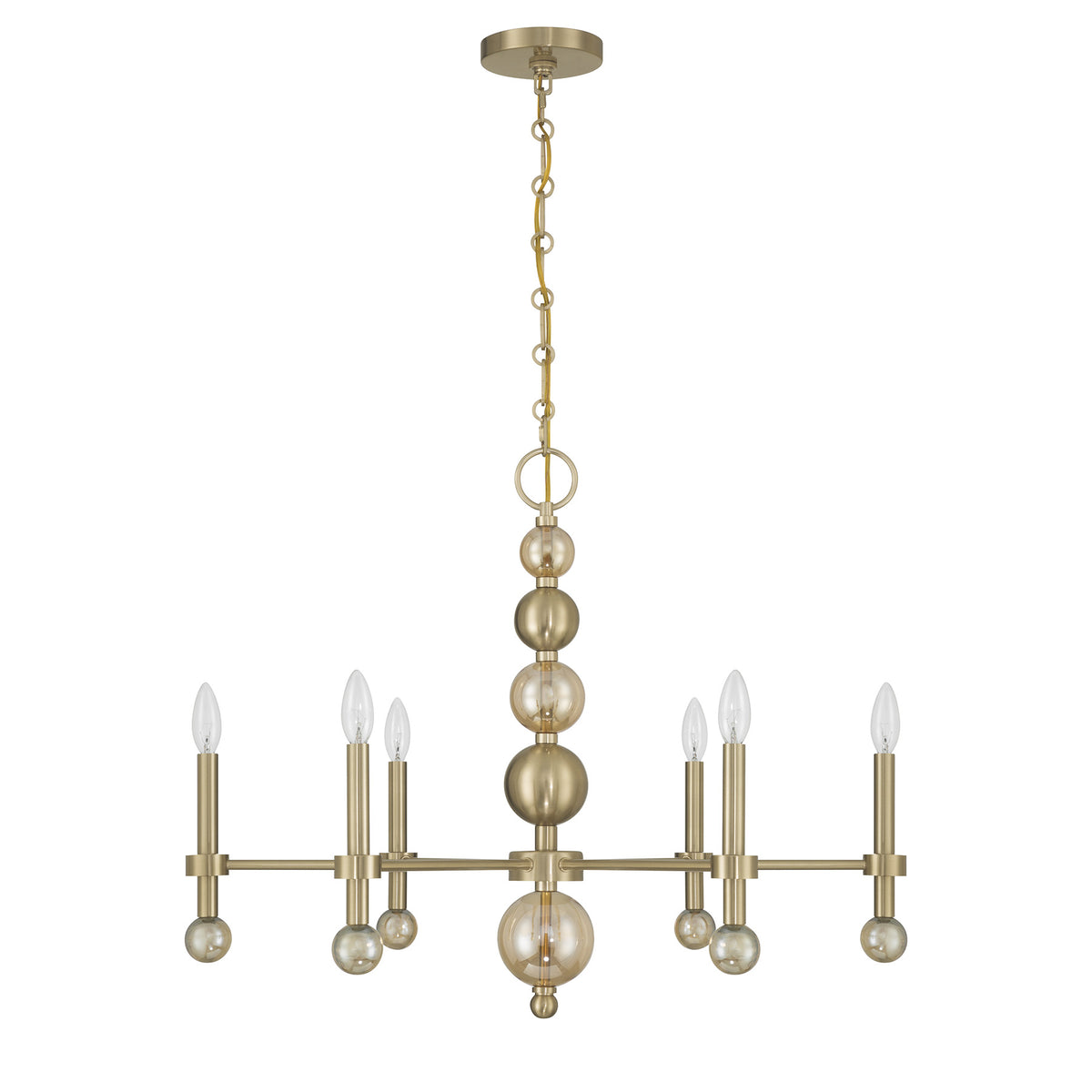 Savoy House Crescent 6-Light Chandelier, 30"W - alternate view