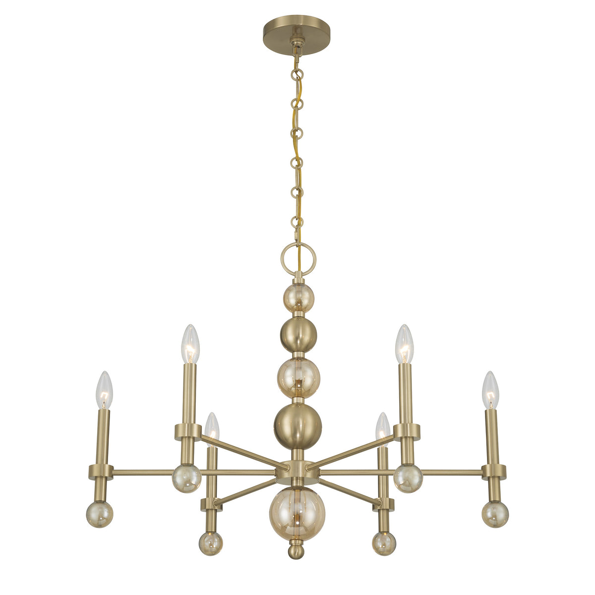 Savoy House Crescent 6-Light Chandelier, 30"W - alternate view