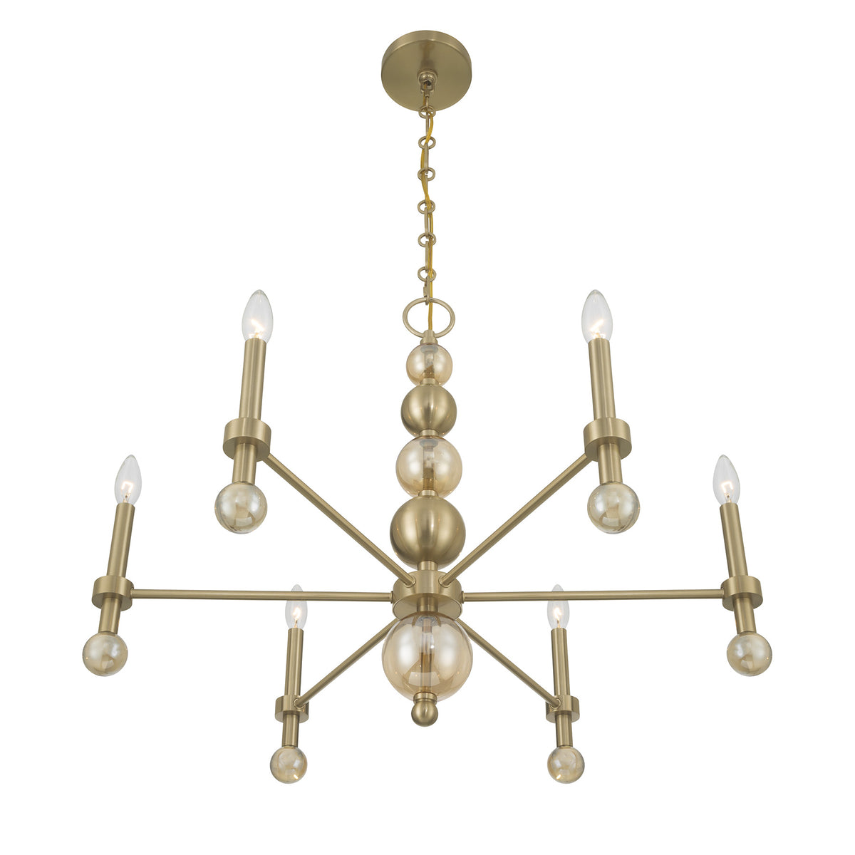 Savoy House Crescent 6-Light Chandelier, 30"W - alternate view