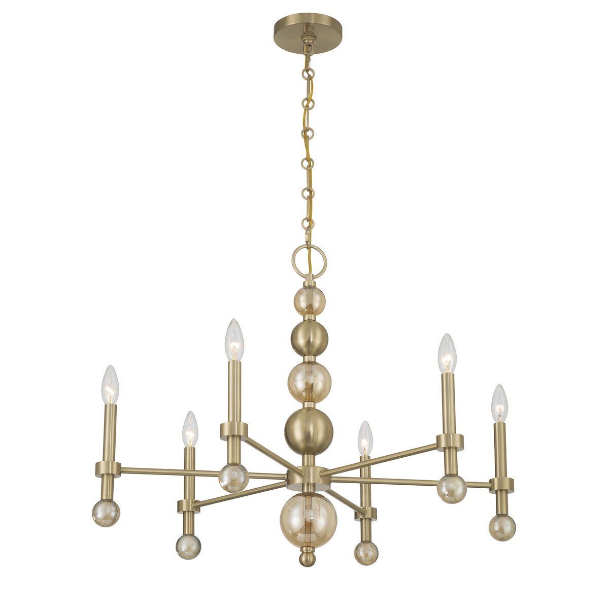 Savoy House Crescent 6-Light Chandelier, 30"W - alternate view