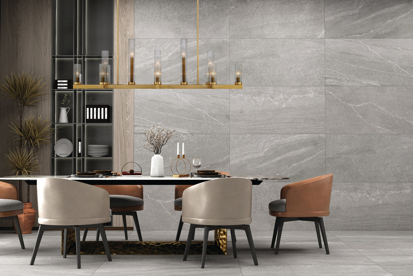 Carina 13-Light Linear Chandelier in Warm Brass