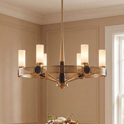 Savoy House Farrell 6-Light Chandelier by Dann Foley - Warm Brass