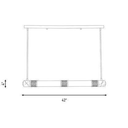 farrell 1 light linear chandelier by dann foley in 1 2917 1 