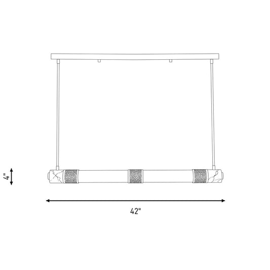 farrell 1 light linear chandelier by dann foley in 1 2917 1 