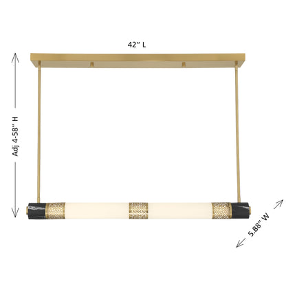 Savoy House Farrell 1-Light Linear Chandelier - alternate view