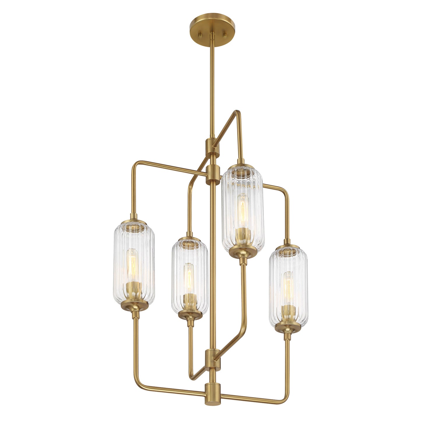 Holton 4-Light Chandelier in Warm Brass