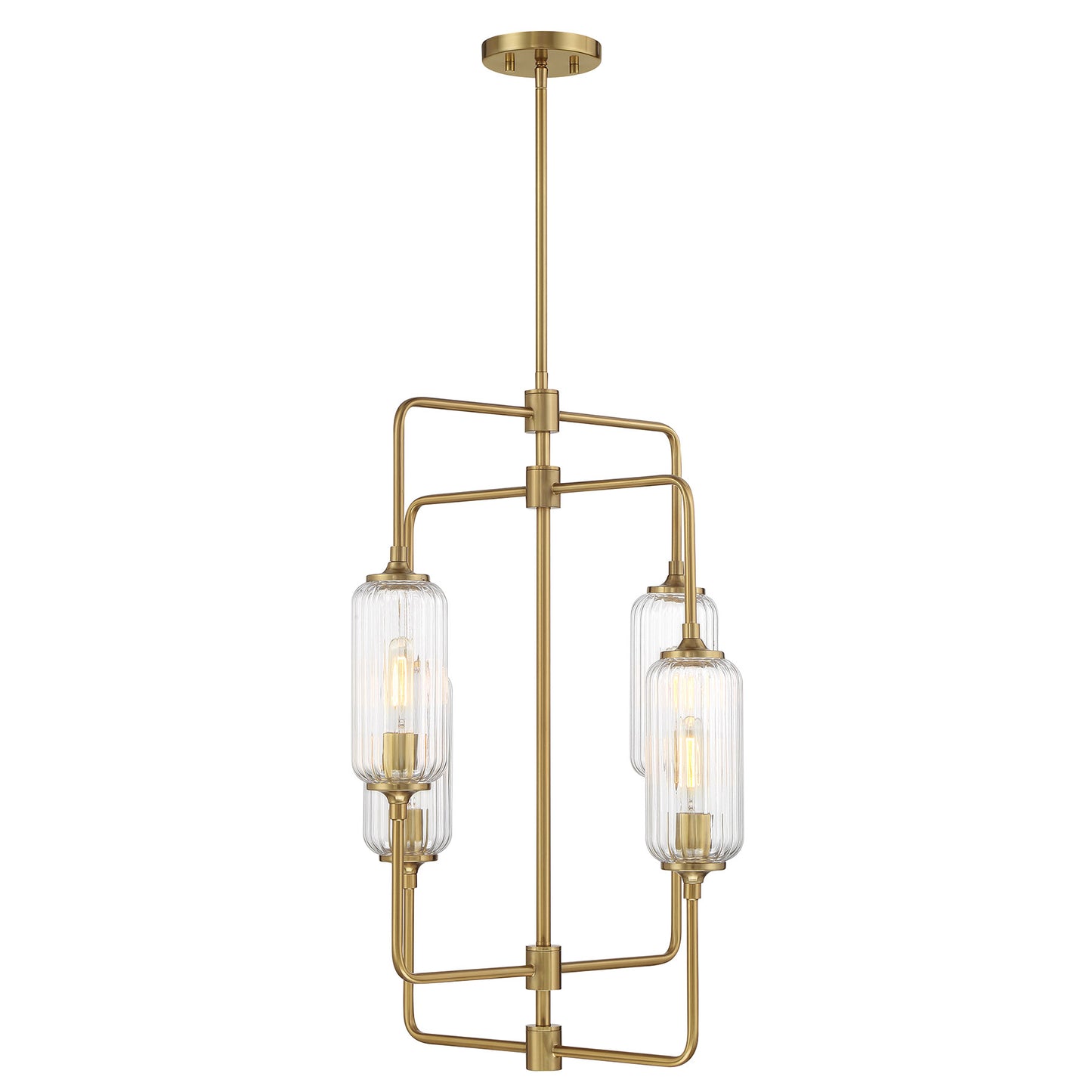 Holton 4-Light Chandelier in Warm Brass