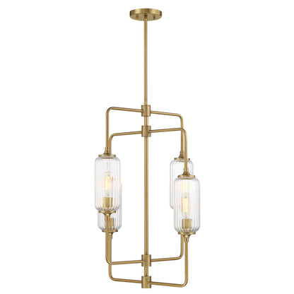 Holton 4-Light Chandelier in Warm Brass