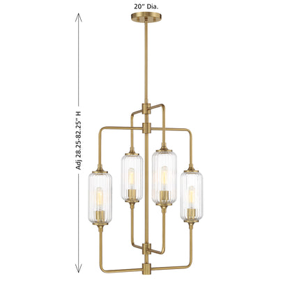 Holton 4-Light Chandelier in Warm Brass