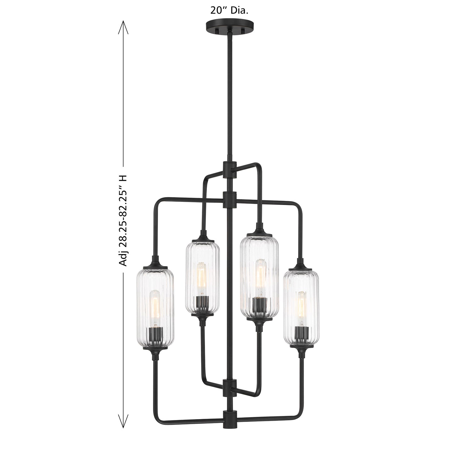 Holton 4-Light Chandelier in Warm Brass