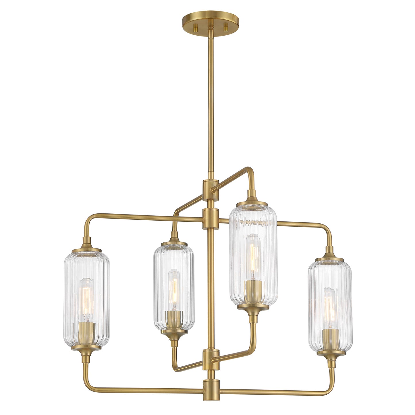 Holton 4-Light Chandelier in Warm Brass
