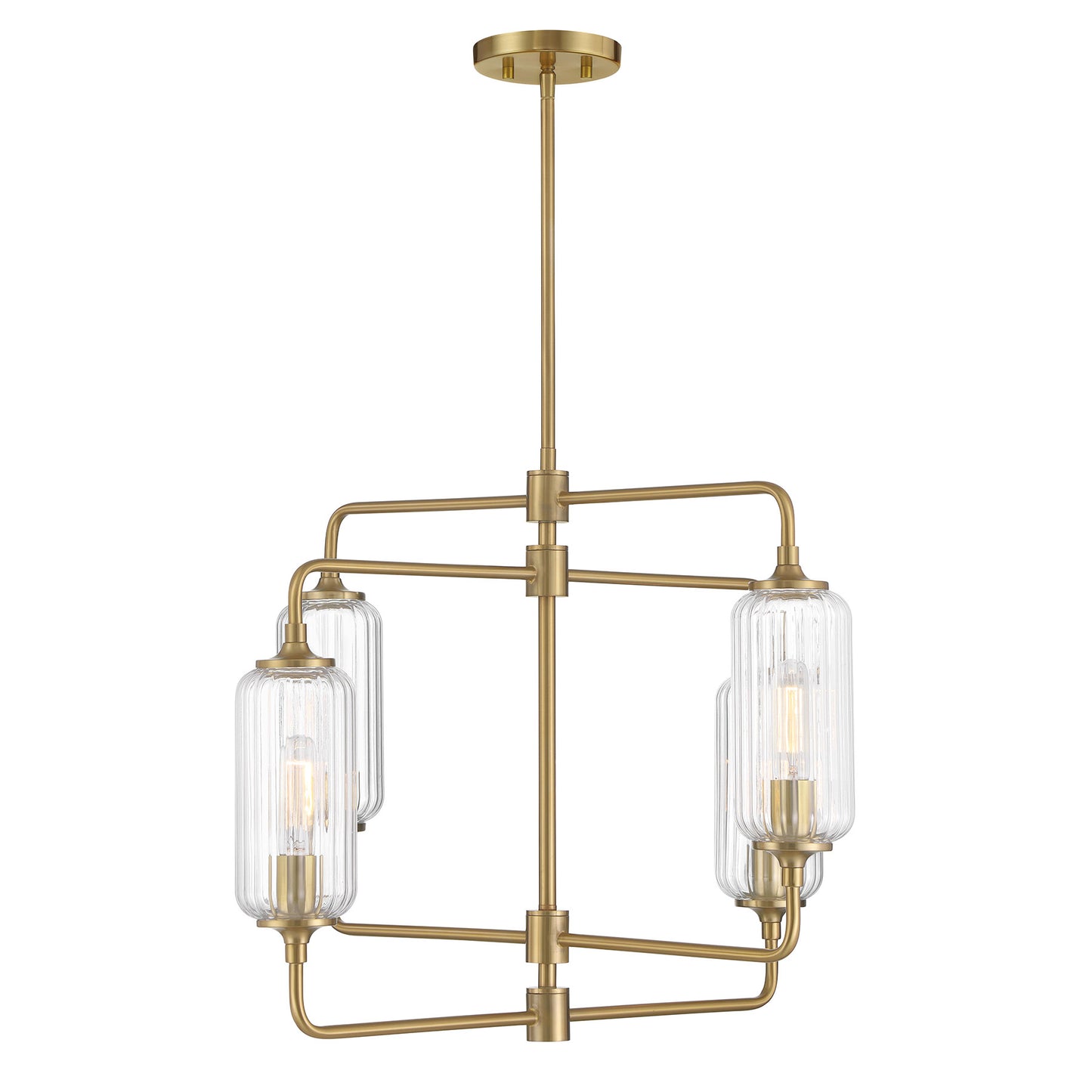 Holton 4-Light Chandelier in Warm Brass