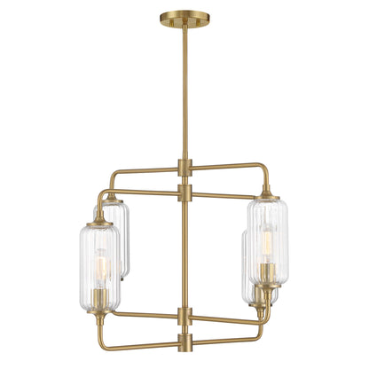 Holton 4-Light Chandelier in Warm Brass