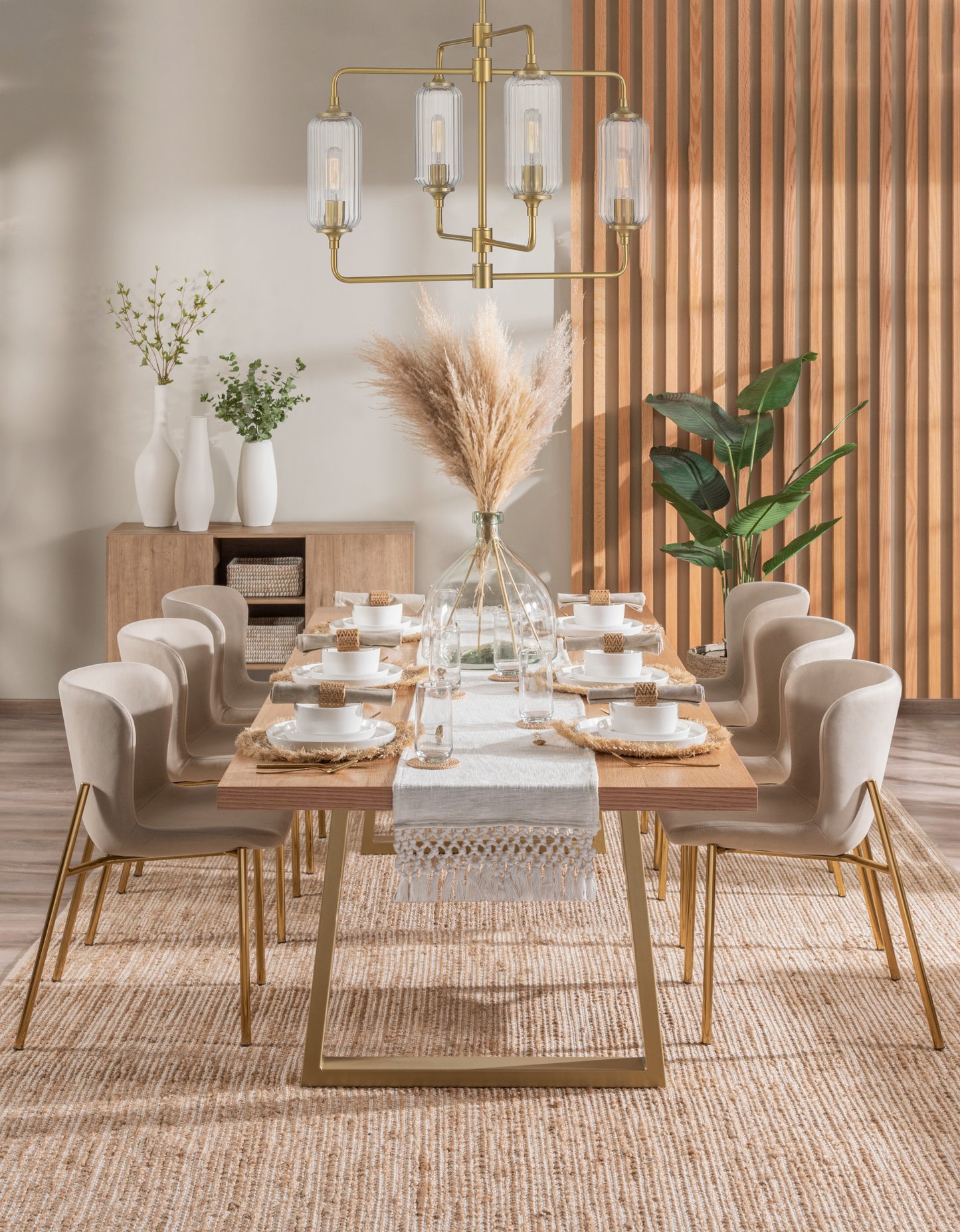 Holton 4-Light Chandelier in Warm Brass
