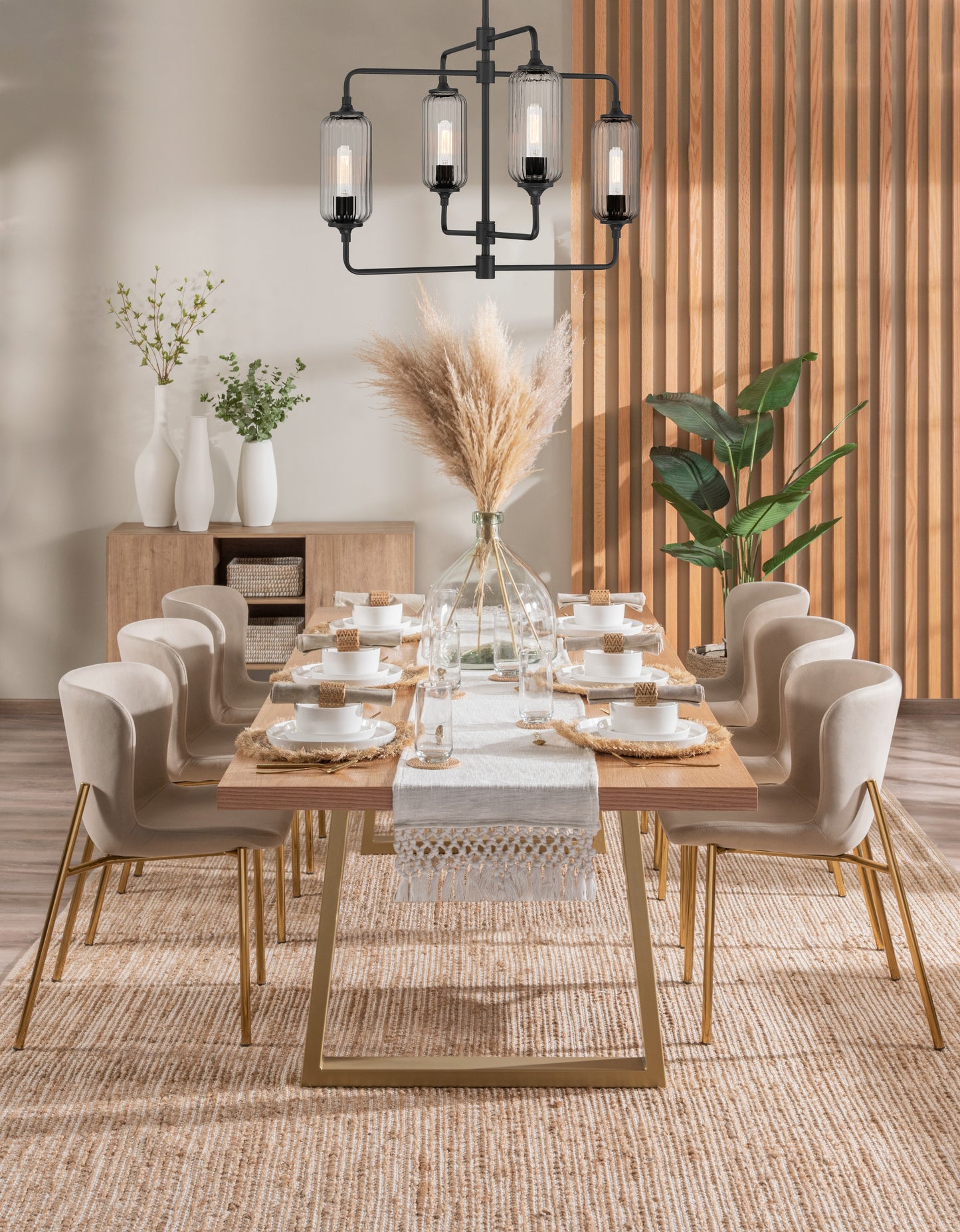 Holton 4-Light Chandelier in Warm Brass