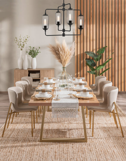 Holton 4-Light Chandelier in Warm Brass