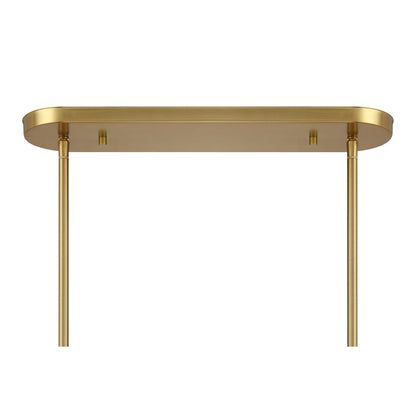 Holton 6-Light Linear Chandelier in Warm Brass