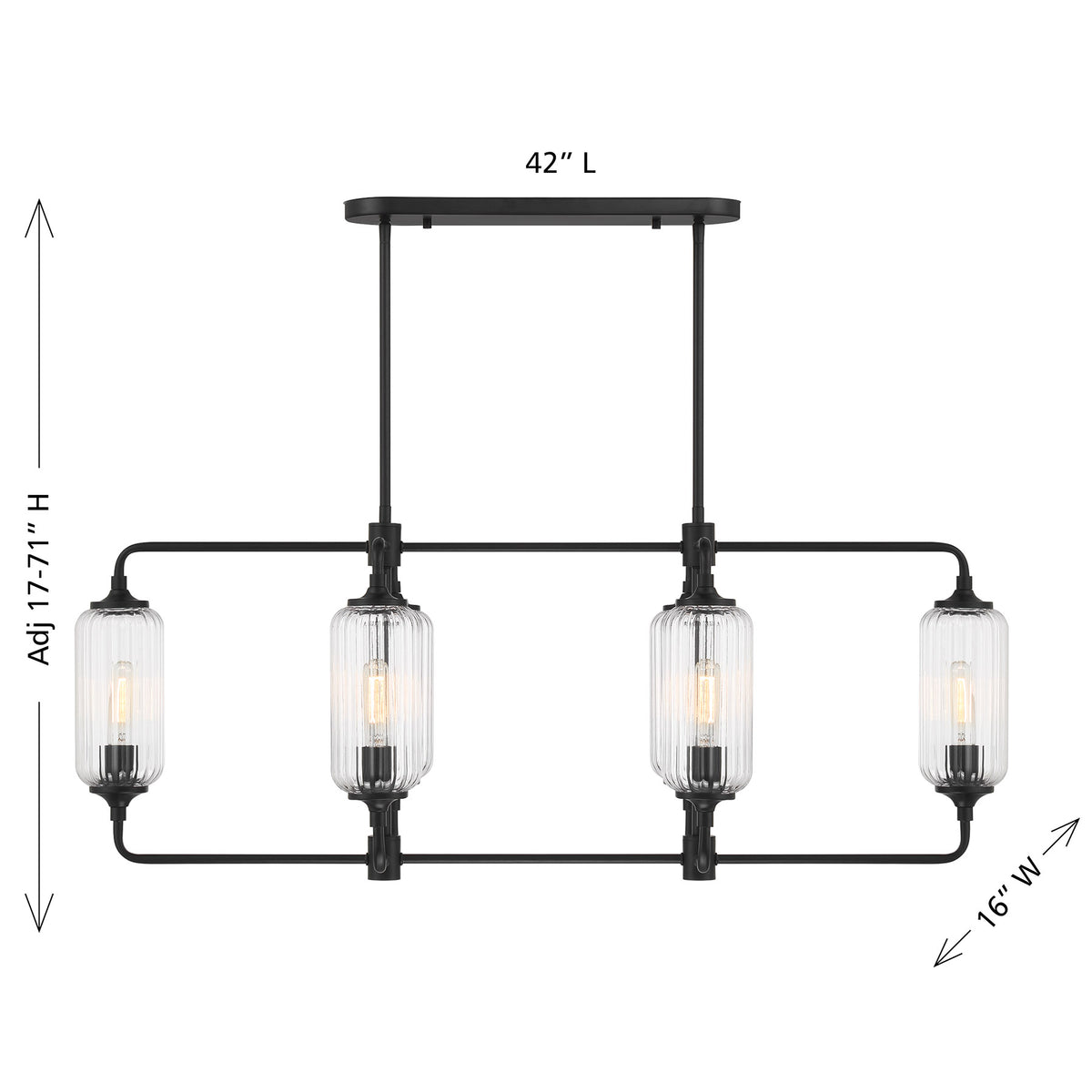 Savoy House Holton 6-Light Linear Chandelier - alternate view