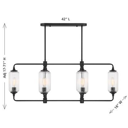 Savoy House Holton 6-Light Linear Chandelier - alternate view