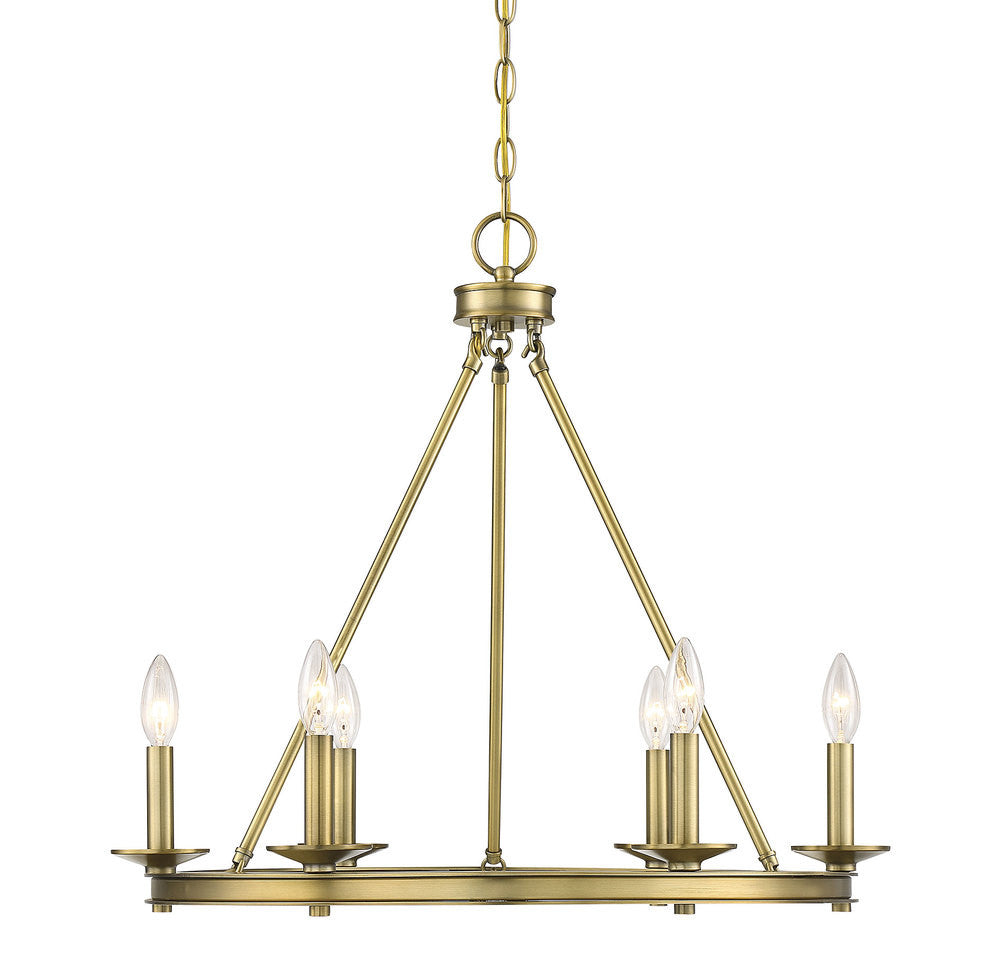 Savoy House Middleton 6-Light Chandelier Warm Brass