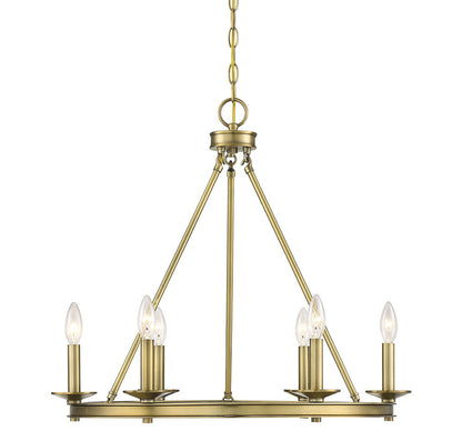 Savoy House Middleton 6-Light Chandelier Warm Brass