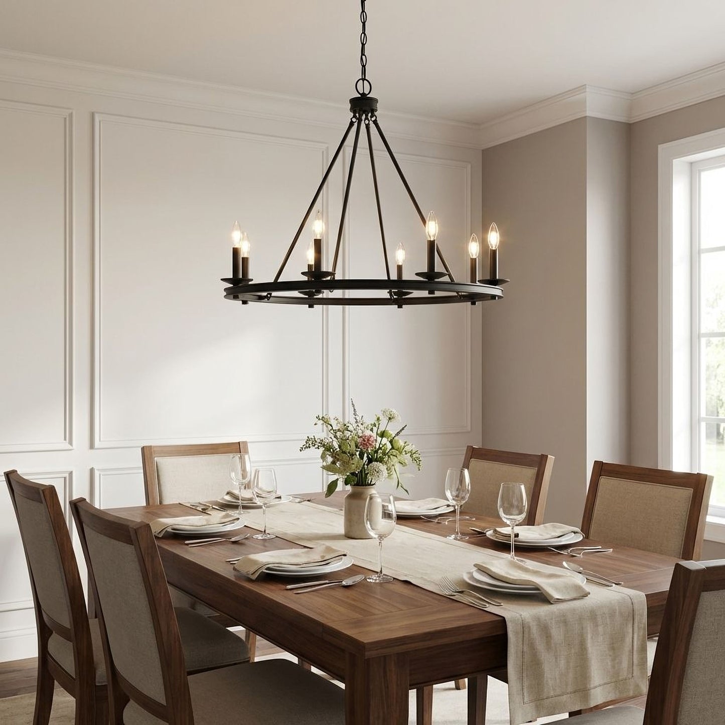 Middleton 8-Light Chandelier in Warm Brass