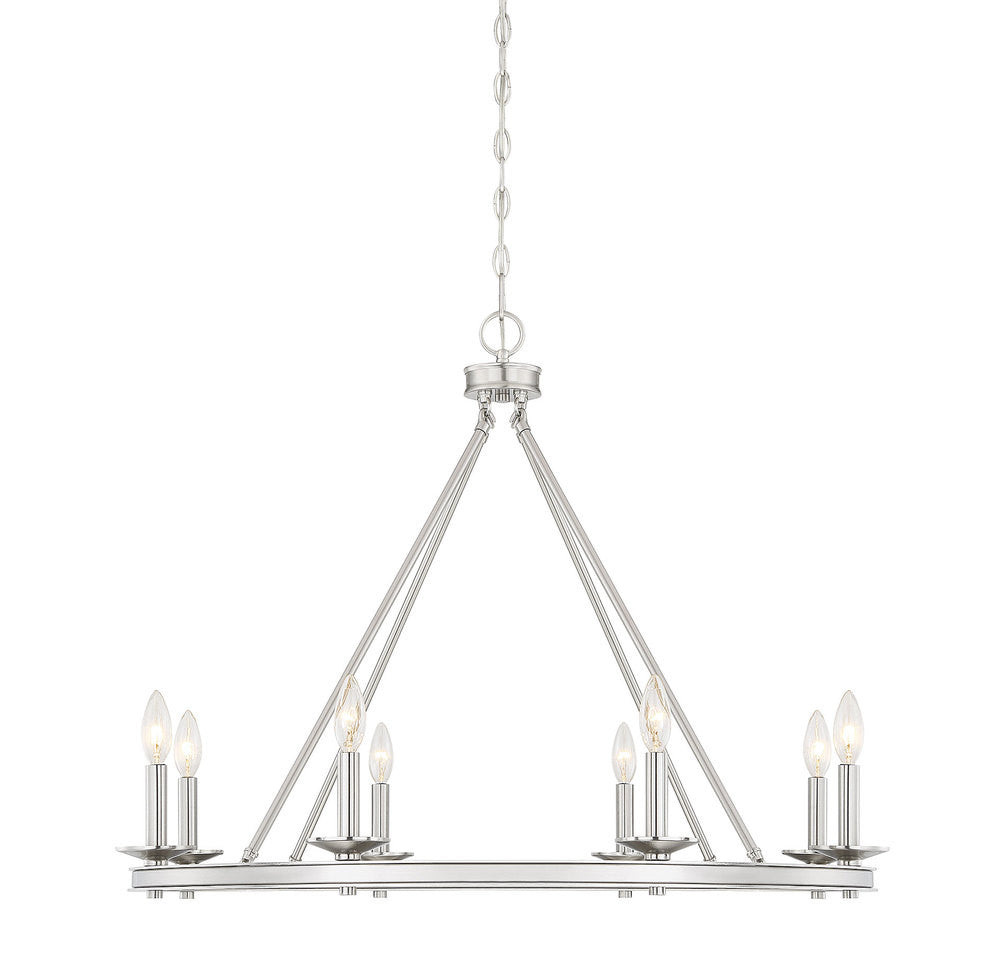 Savoy House Middleton 8-Light Chandelier Satin Nickel