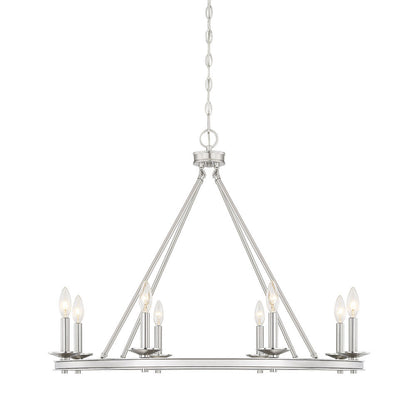 Savoy House Middleton 8-Light Chandelier Satin Nickel