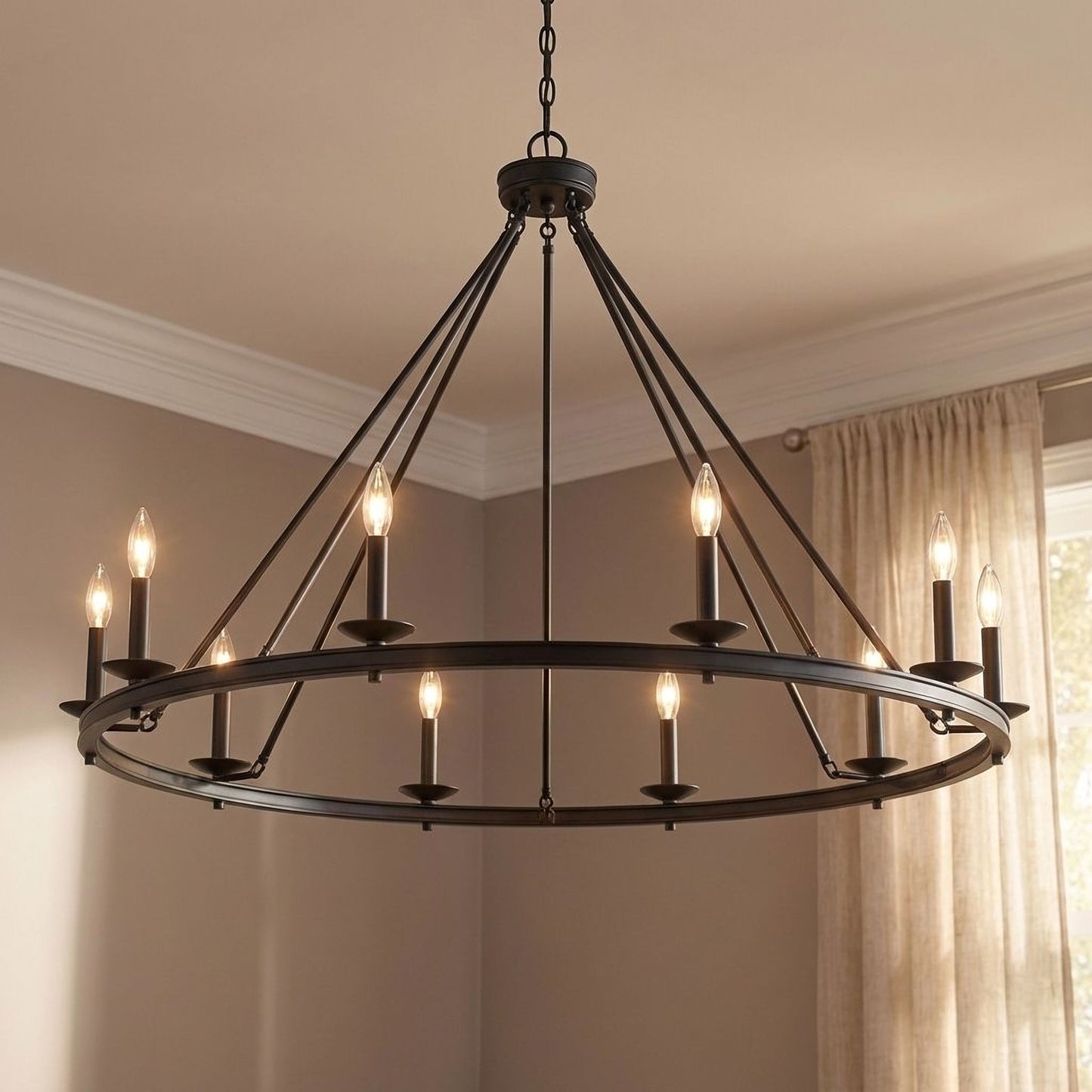 Middleton 10-Light Chandelier in Warm Brass