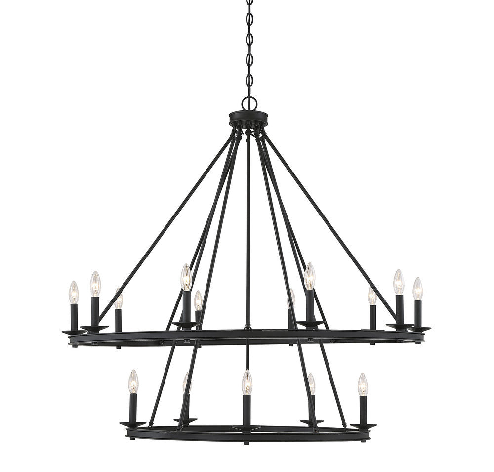 Savoy House Middleton 15-Light Chandelier Matte Black