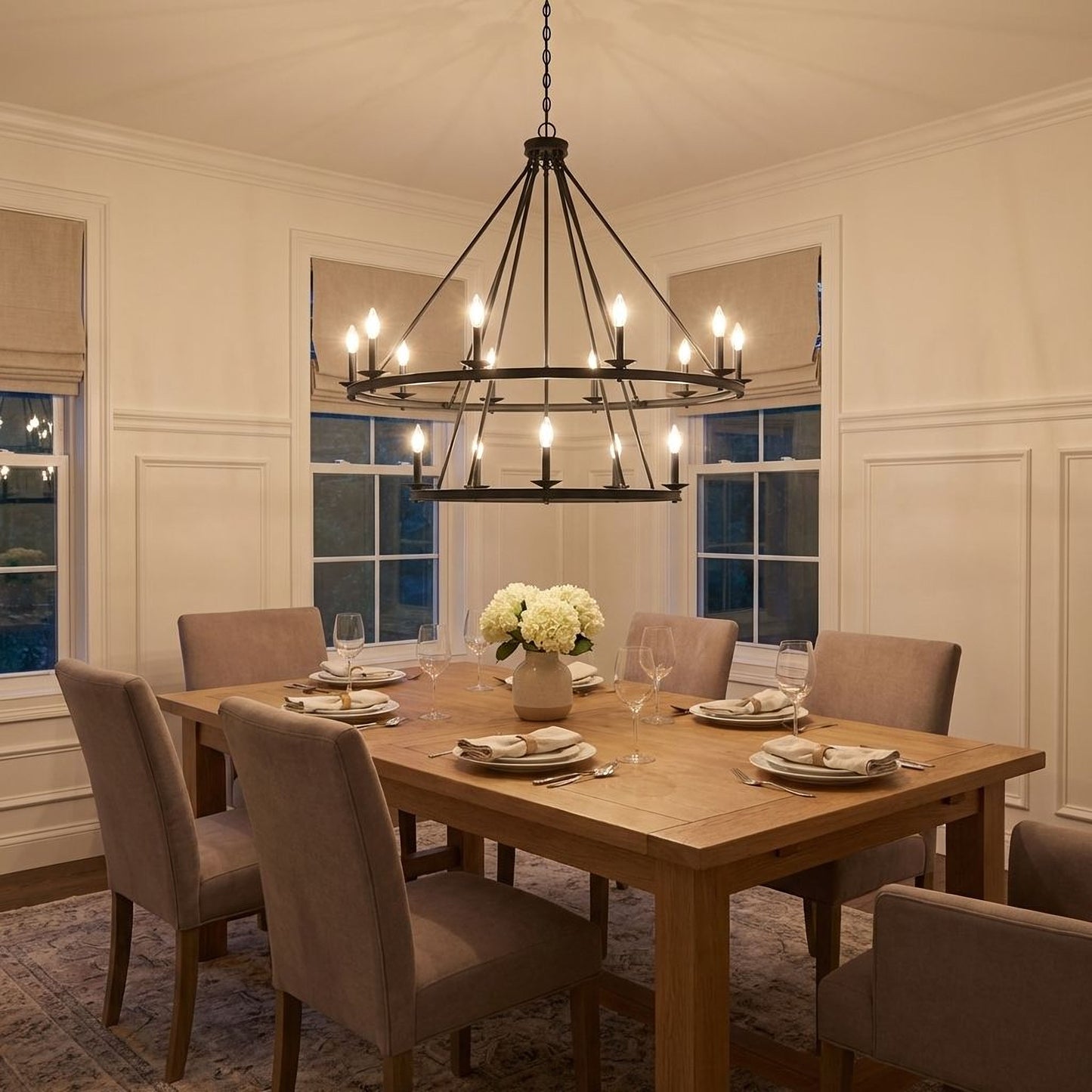 Middleton 15-Light Chandelier in Warm Brass