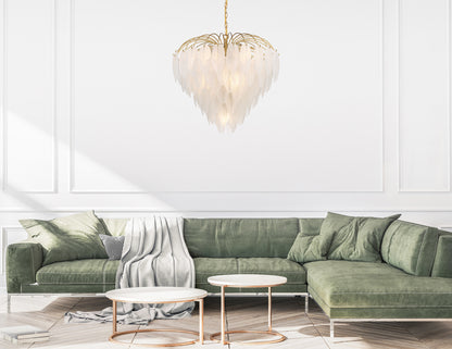 Boa 9-Light Chandelier in Warm Brass by Breegan Jane