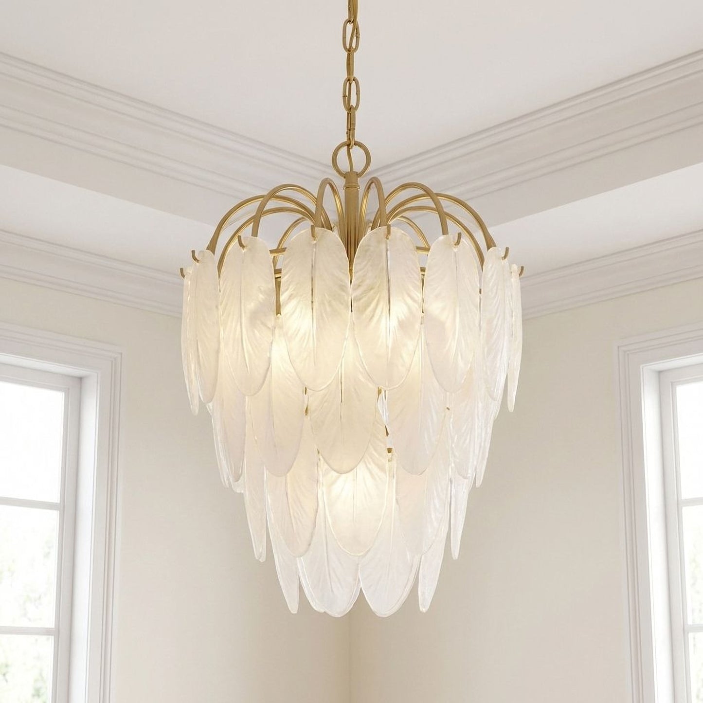 Boa 5-Light Chandelier in Warm Brass by Breegan Jane