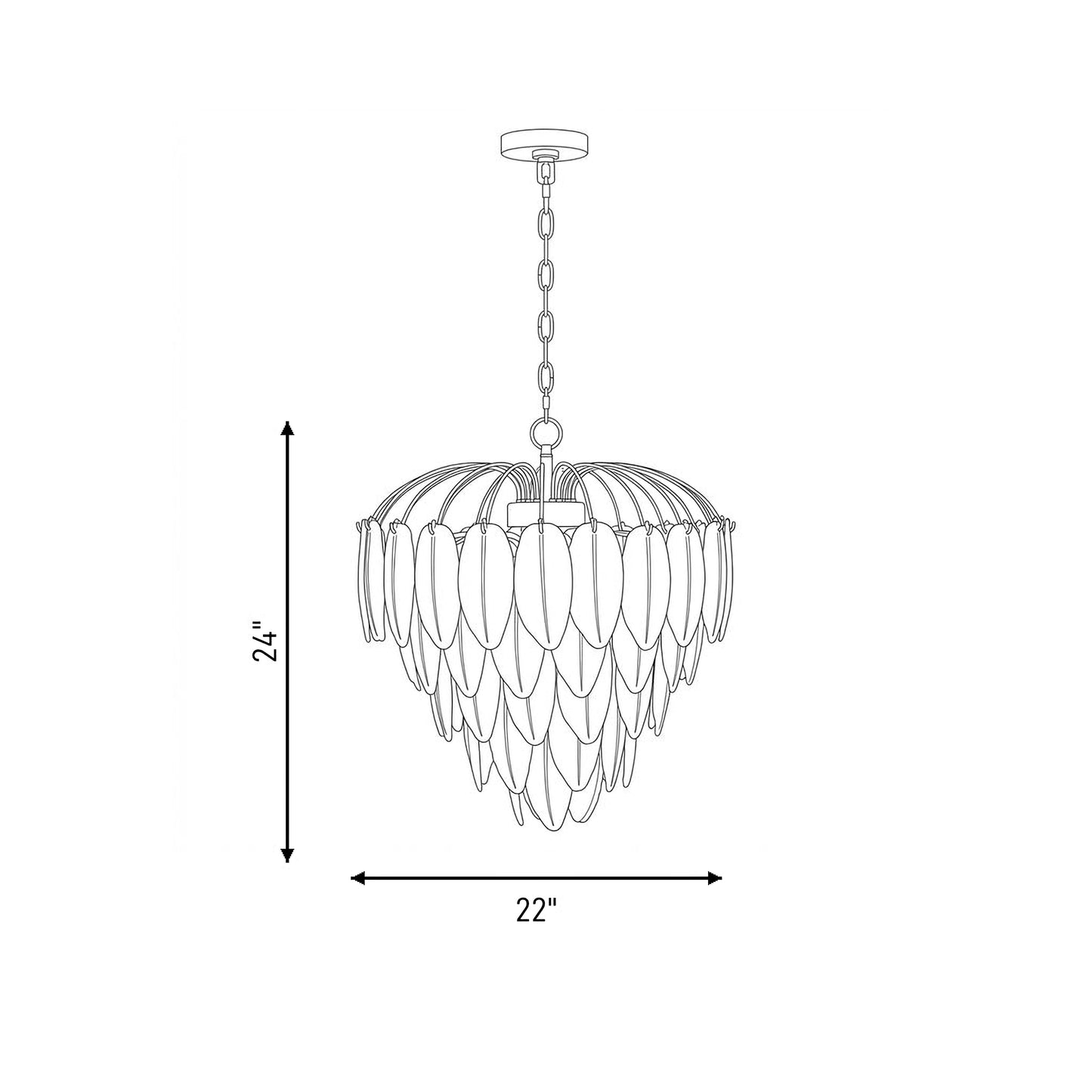 Boa 6-Light Chandelier in Warm Brass by Breegan Jane