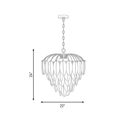Boa 6-Light Chandelier in Warm Brass by Breegan Jane