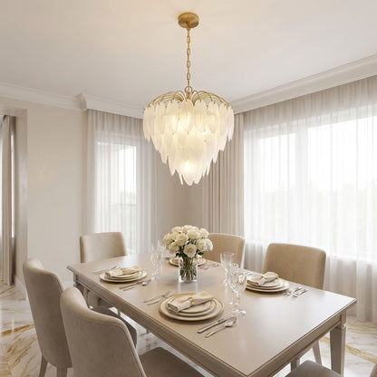 Boa 6-Light Chandelier in Warm Brass by Breegan Jane