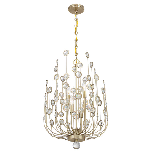 Irina 4-Light Chandelier in Noble Brass