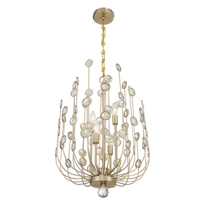 Irina 4-Light Chandelier in Noble Brass